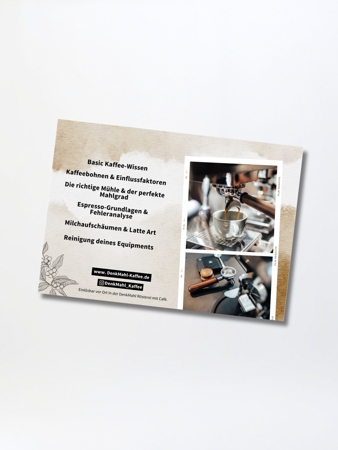 Erlebnisgutschein - Barista Kurs